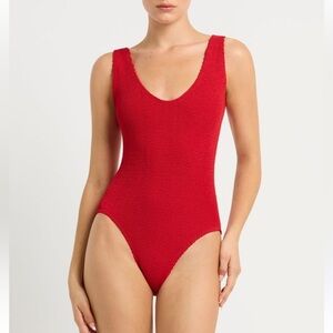 Vintage Lycra Red One Piece Bathing Suit Size One Size